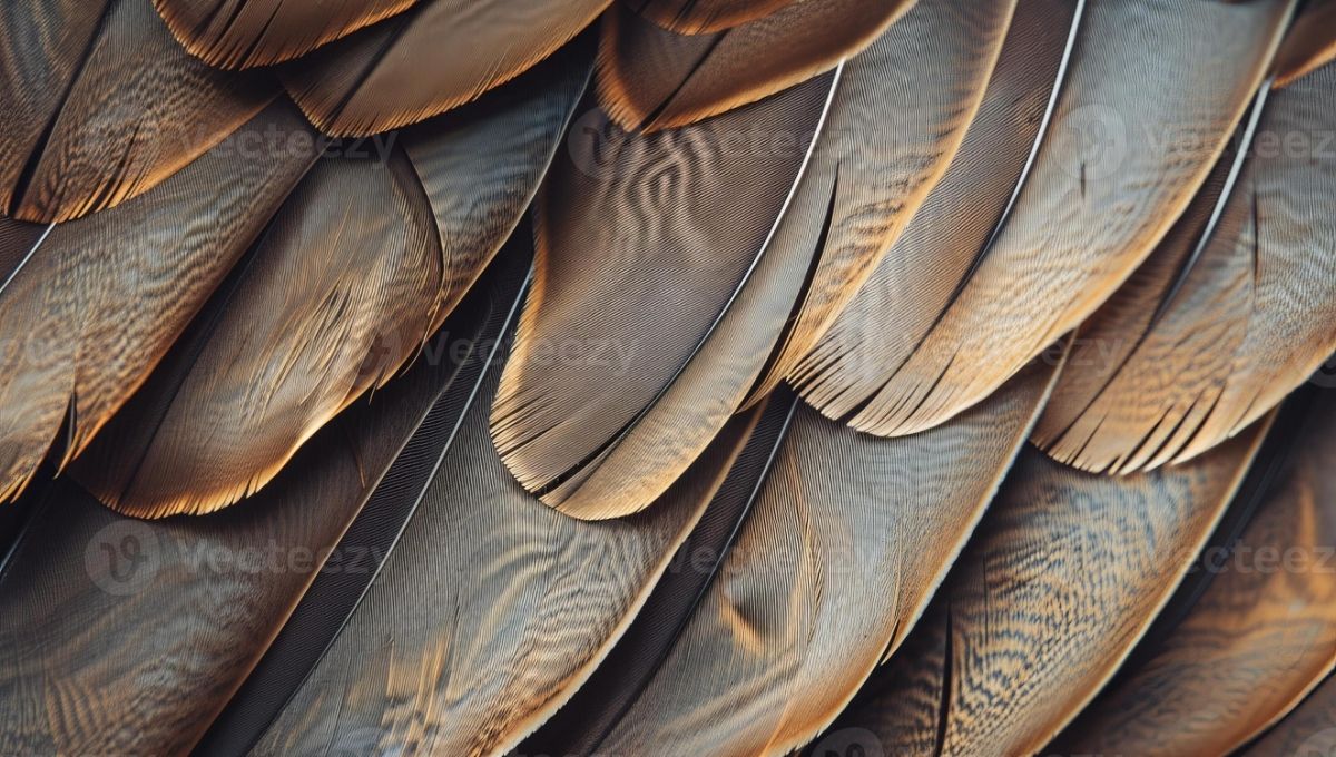 Different Brown Bird Feathers