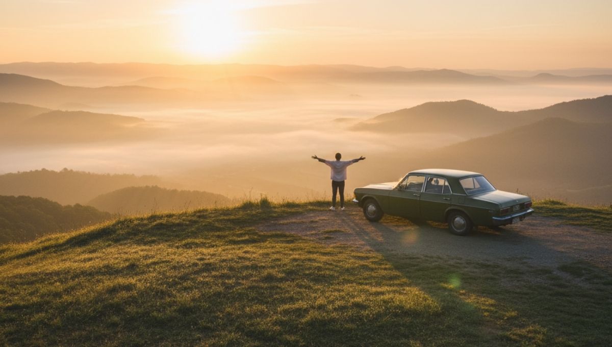 Connection Between a Parked Car and Personal Growth or Inner Peace